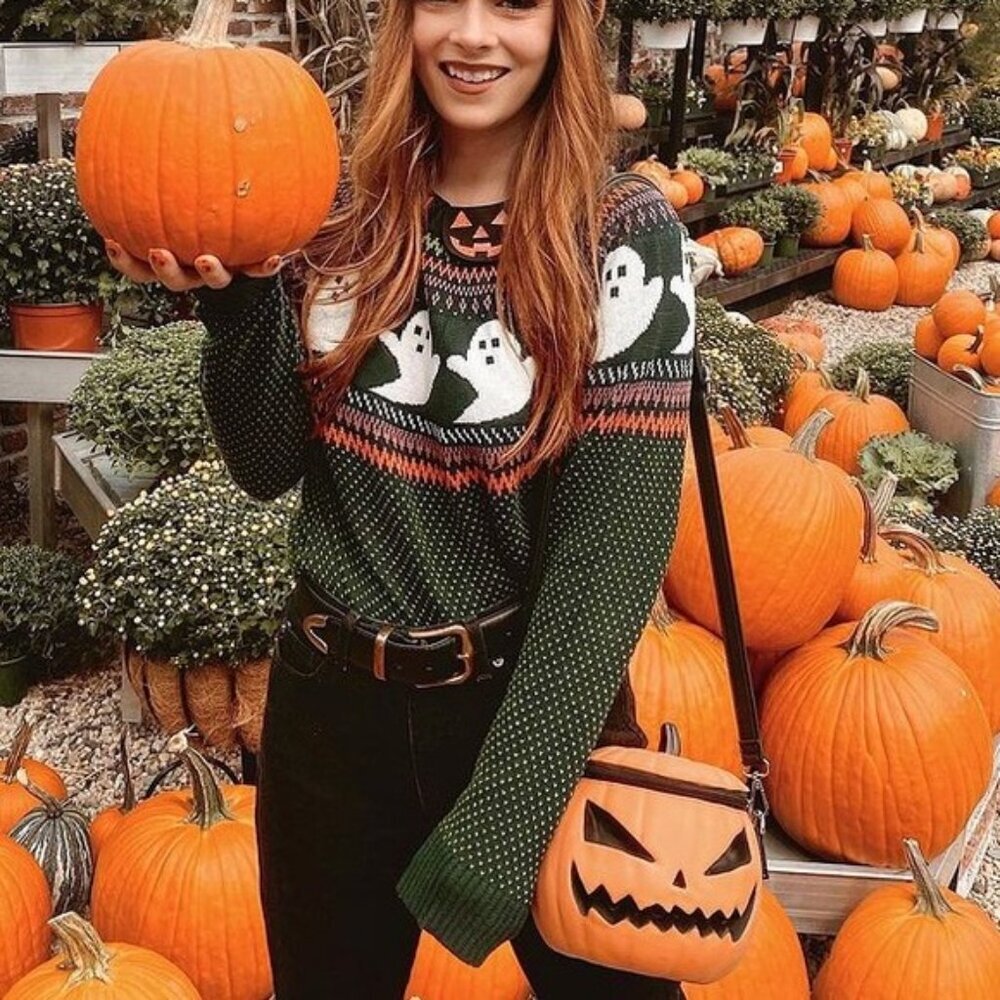 Modcloth "You've Been Ghosted" Fair Isle Sweater in Green
